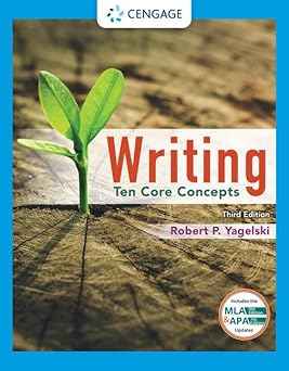 Writing Ten Core Concepts 3rd Edition By Robert P. Yagelski